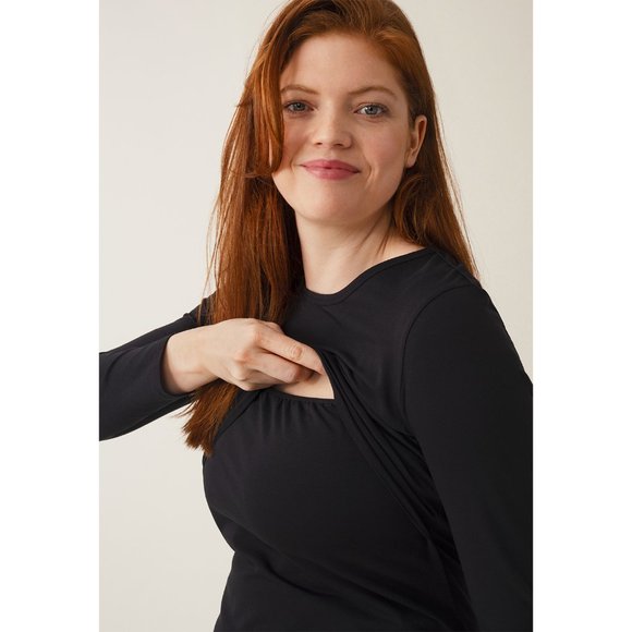 Boob Design Signe Long Sleeve Nursing Top - Black - Picture 3 of 5